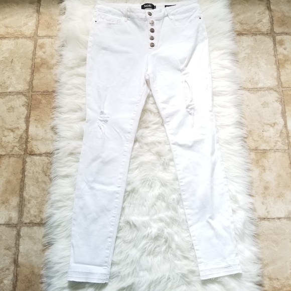 High Rise Ludlow Skinny Button Fly Distressed Jean - Picture 3 of 12